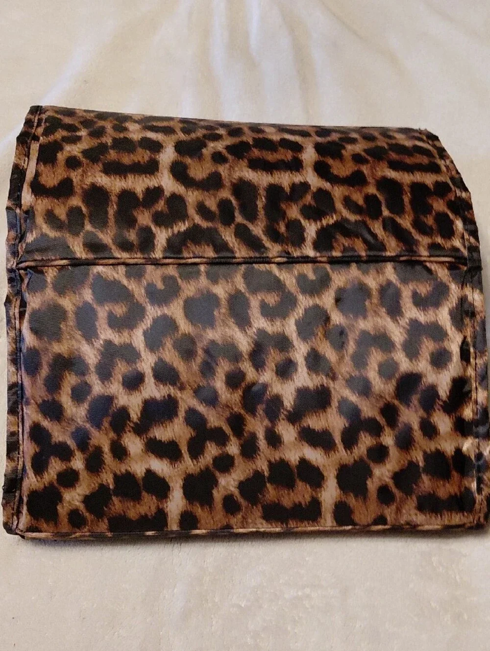 Leopard Print Cosmetic Tote Bag - Brown